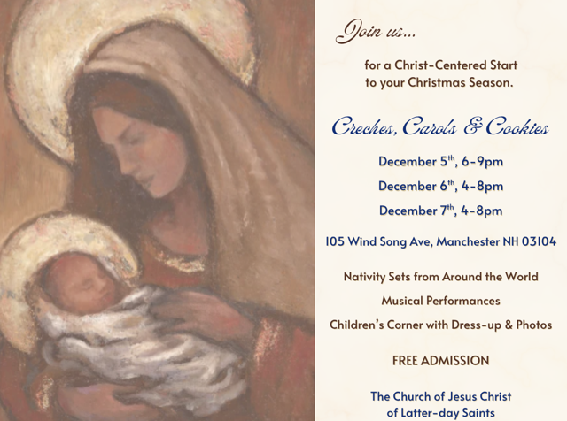 Creches, Carols and Cookies Christmas Event