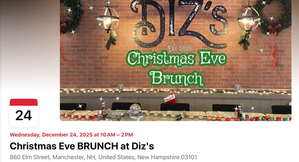Christmas Eve Brunch at Diz’s